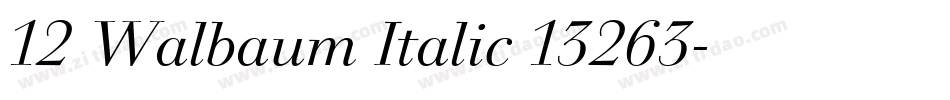 12 Walbaum Italic 13263字体转换